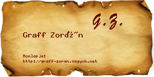 Graff Zorán névjegykártya
